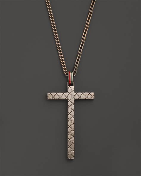 gucci mens necklaces for sale|Gucci split cross necklace.